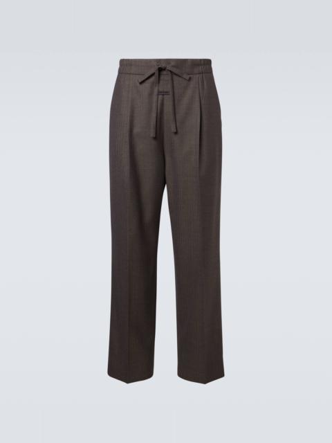 Virgin wool straight pants