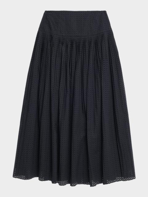 Nalla A-Line Cotton Midi Skirt