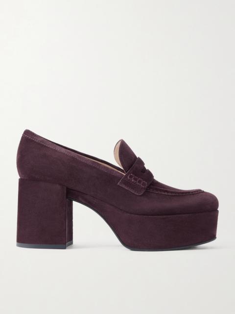 80 Suede Platform Pumps