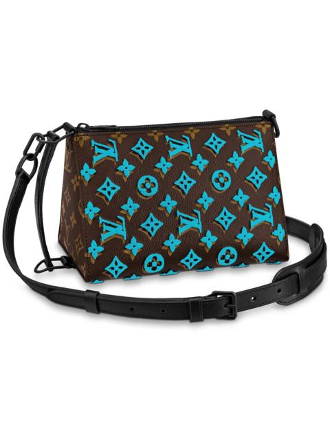 Louis Vuitton Triangle Messenger Monogram Tuffetage Turquoise
