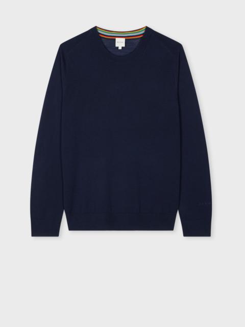 Navy Blue Merino Wool Sweater
