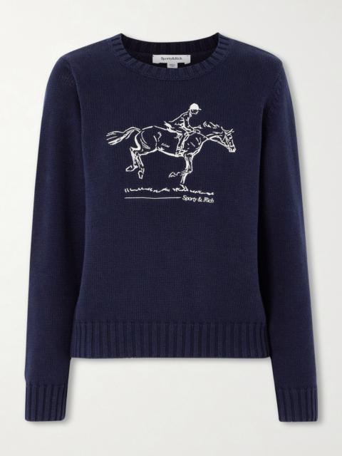 Embroidered Cotton Sweater