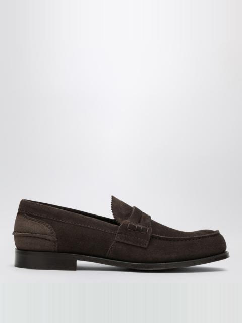Brown Pembrey moccasin in suede