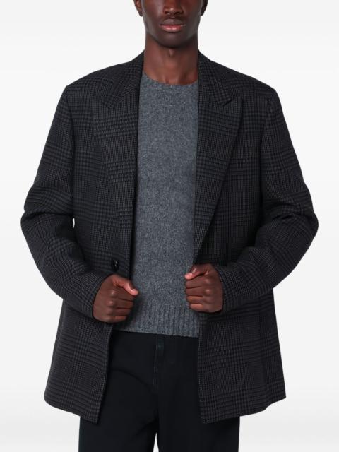 single-breasted check jacket