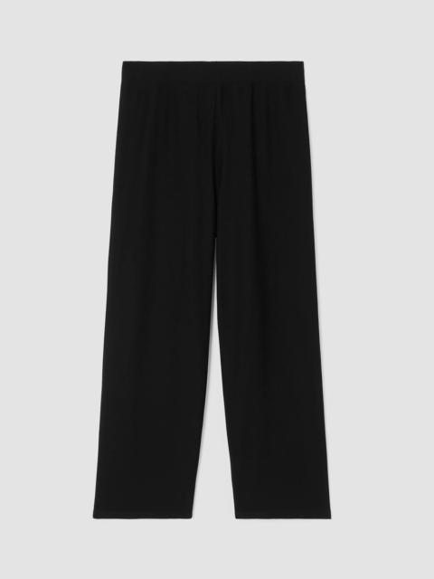 Washable Stretch Crepe Straight Pant with Yoke