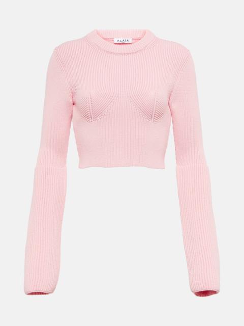 Ribbed-knit sweater