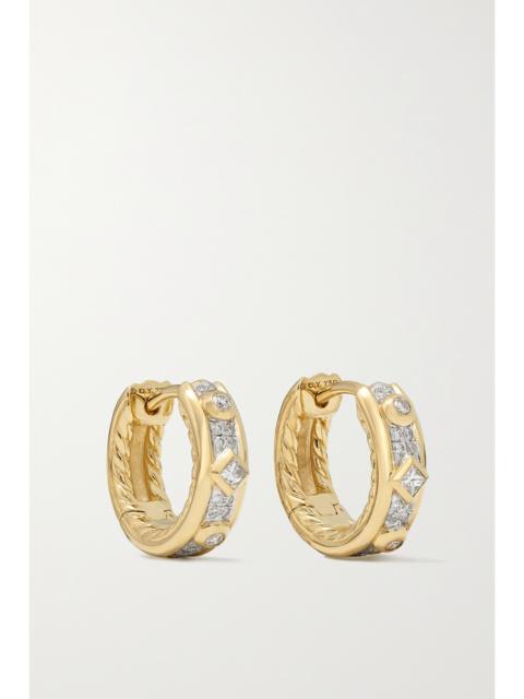 Modern Renaissance 18-karat Gold Diamond Hoop Earrings