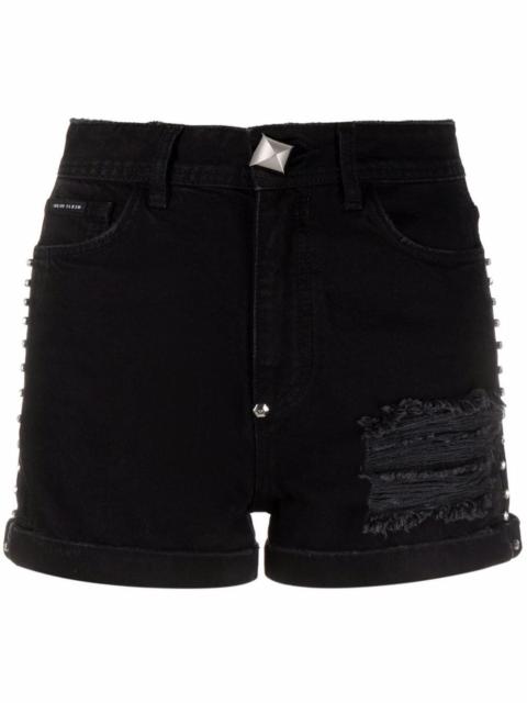 Stones denim hot pants