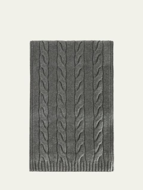 Cashmere Cable Knit Scarf