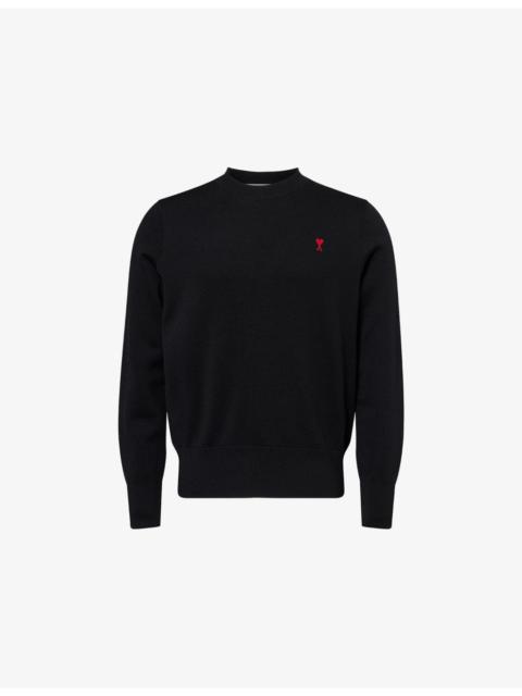 Logo-Embroidered Crew-Neck Merino Wool Jumper