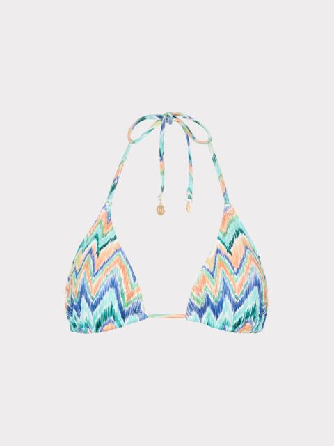 Tropical Chevron Triangle Bikini Top