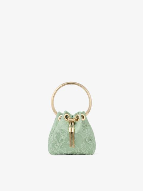 Micro Bon Bon
Verde Satin and Jimmy Choo Lace Mini Bucket Bag