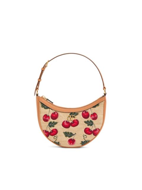 cherry-print shoulder bag