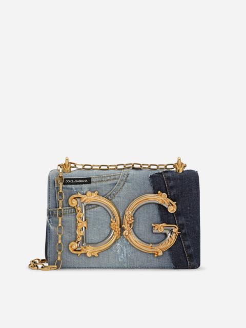 DG Girls bag in patchwork denim and plain calfskin