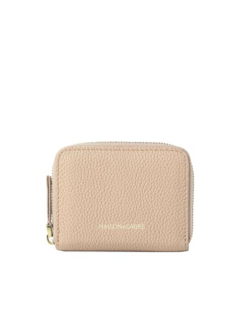 zipped leather wallet