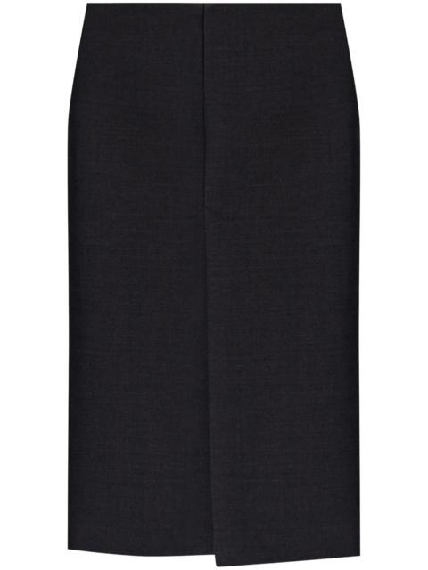 Slit-detail Pencil Skirt