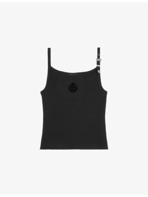 Buckle-Embellished Slim-Fit Stretch-Jersey Vest