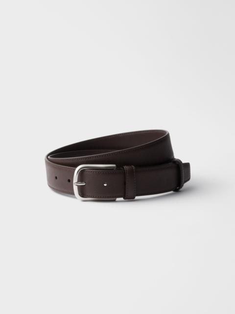 Saffiano leather belt