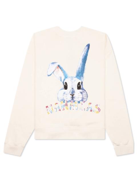 CRYSTAL BUNNY CREWNECK - VINTAGE WHITE