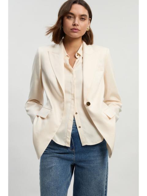 Tailored Linen Single Breasted Blazer