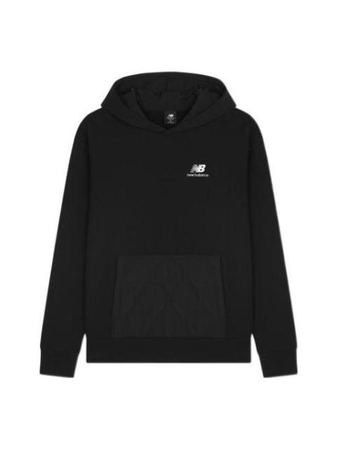 New Balance Athletics Quilted Fleece Hoodie 'Black' MT23505-BK
