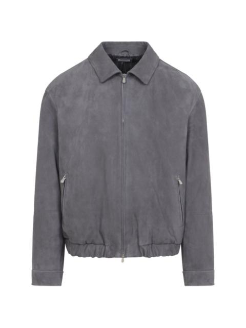 suede zip jacket