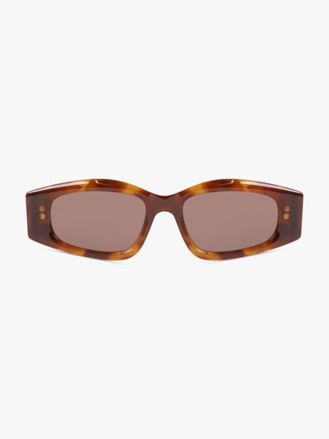 AA0079S ELONGATED OVAL SUNGLASSES | HAVANA/BROWN