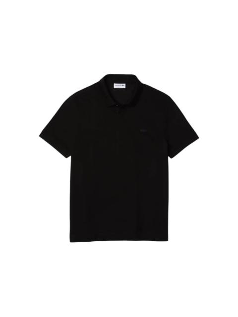 Lacoste Regular Fit Paris Stretch Pique Polo Shirt Black