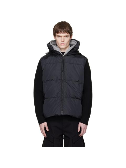 Black HyBridge Grove Knit Hoodie Down Jacket