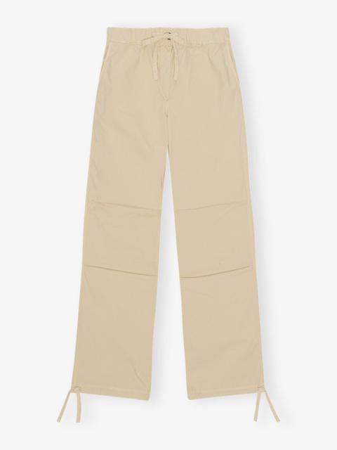WASHED COTTON CANVAS DRAW STRING PANTS