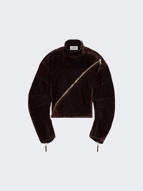 Minimal Moto Jacket Chocolate