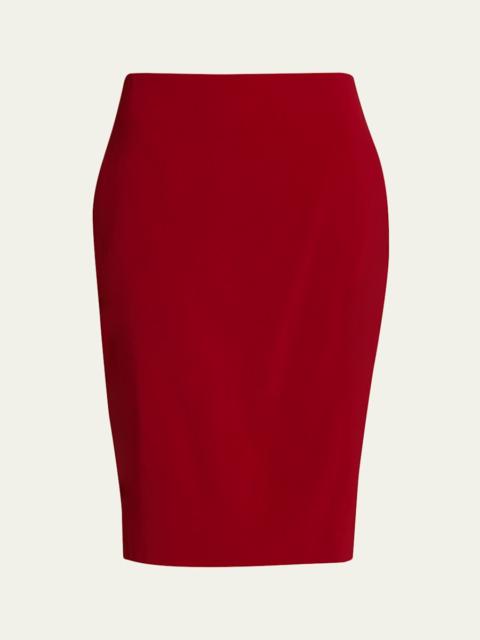 YSL Stretch Satin Pencil Skirt