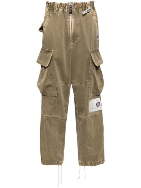 logo-patch cargo trousers