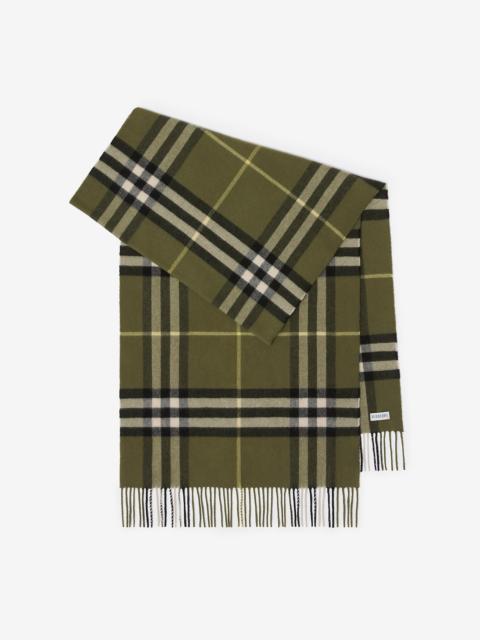 Wide Check Cashmere Scarf