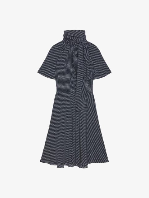 POLKA DOTS DRESS IN SILK WITH LAVALLIÈRE