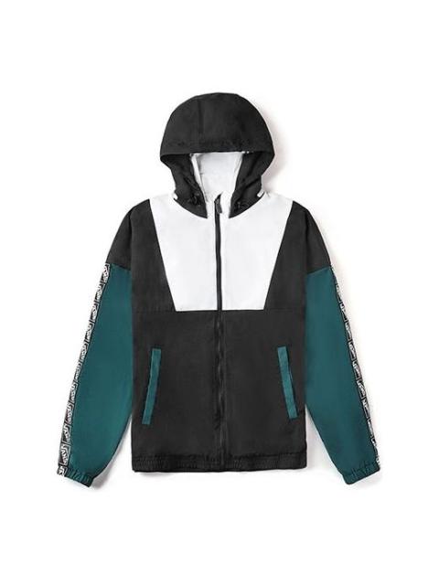 Vans Sports Hooded Jacket Couple Style Black Green Black-Green VN0A4MLABLK