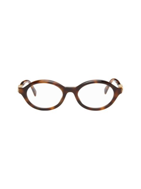 Brown Oval Optical Glasses