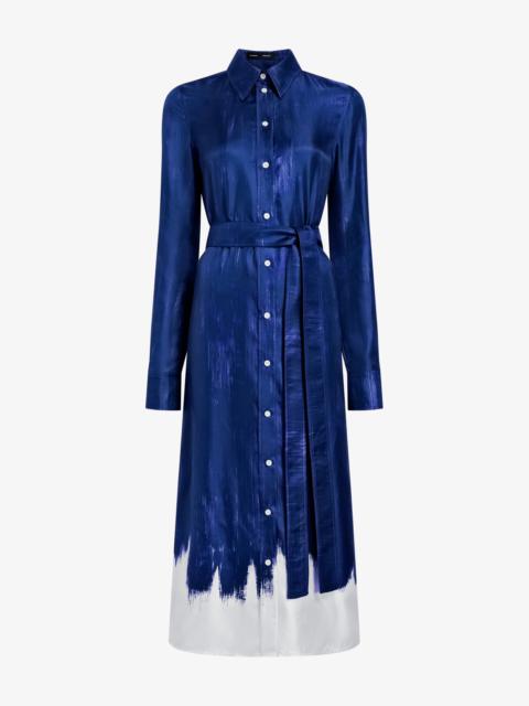 Amaya Dress in Double Printed Silk Twill