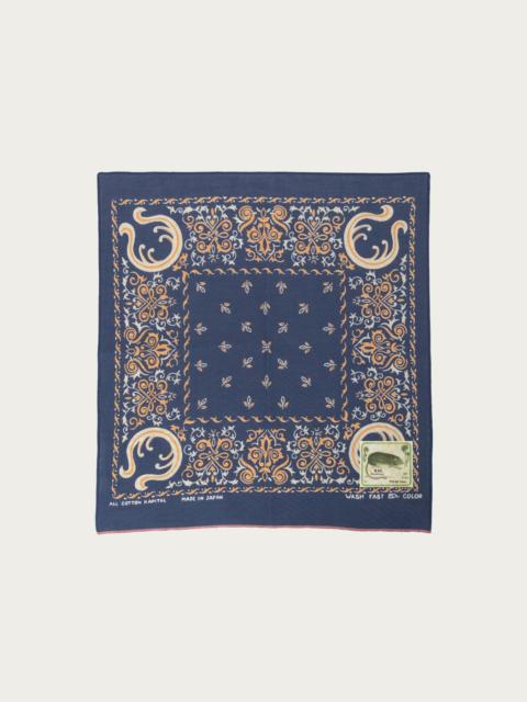 Fastcolor Selvedge Bandanna (Antler NAJA) 15x15 - Navy