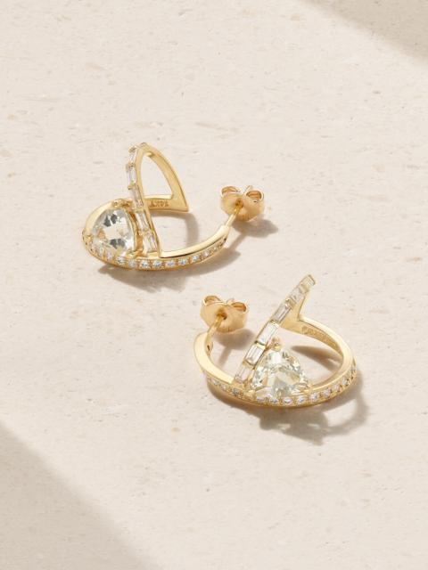 14-karat Gold, Amethyst And Diamond Earrings