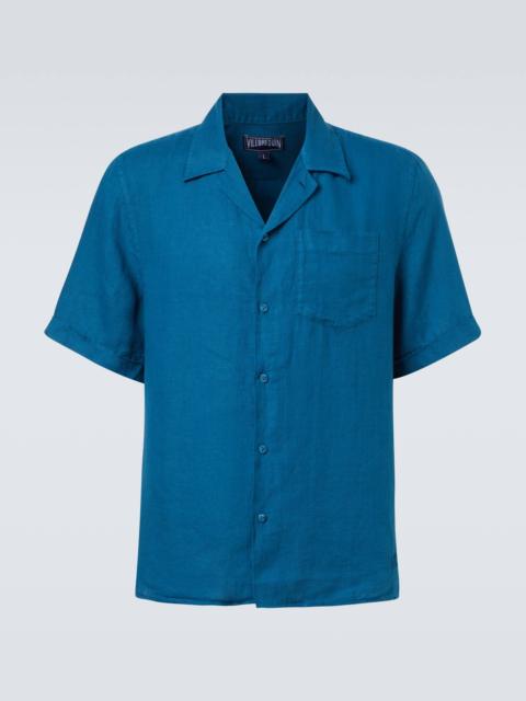 Charli linen bowling shirt