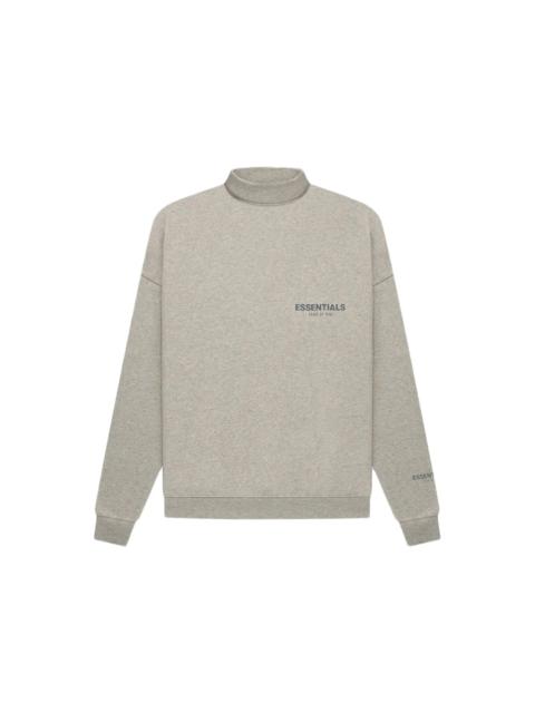 Fear of God Essentials Core Collection Pullover Mockneck Dark Heather Oatmeal