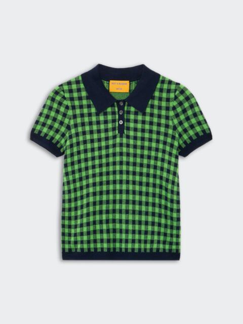 Gingham Shrunken Polo