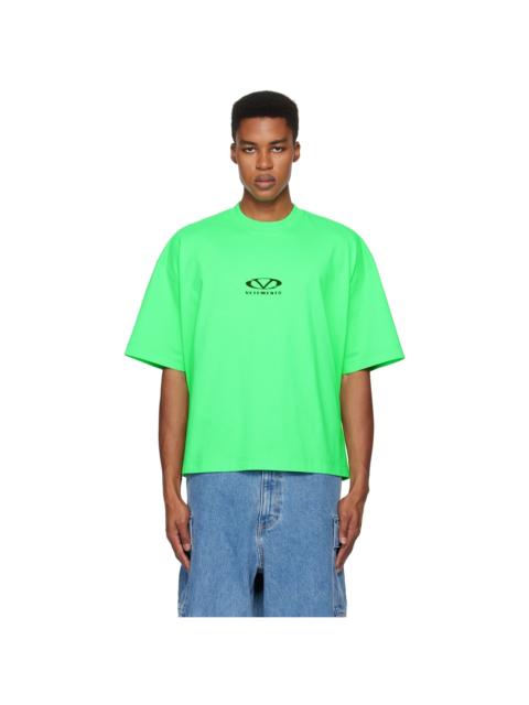 Green Oval Logo Cropped Boxy T-shirt