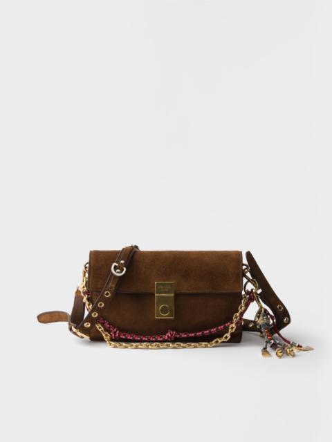 Prada Soft Sound small suede shoulder bag