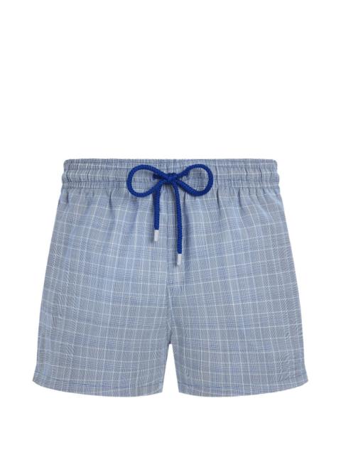 prince of wales-check swim shorts