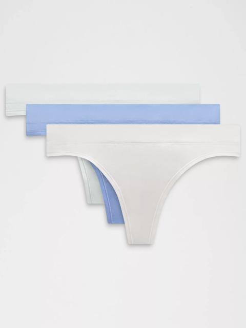 UnderEase Mid-Rise Thong Underwear *3 Pack