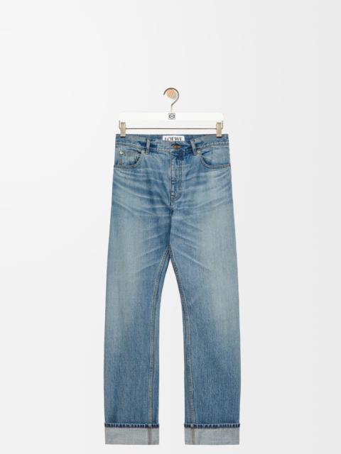 Straight leg jeans in denim