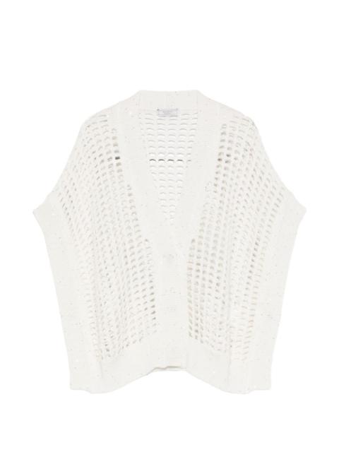 sequin-embellishment vest