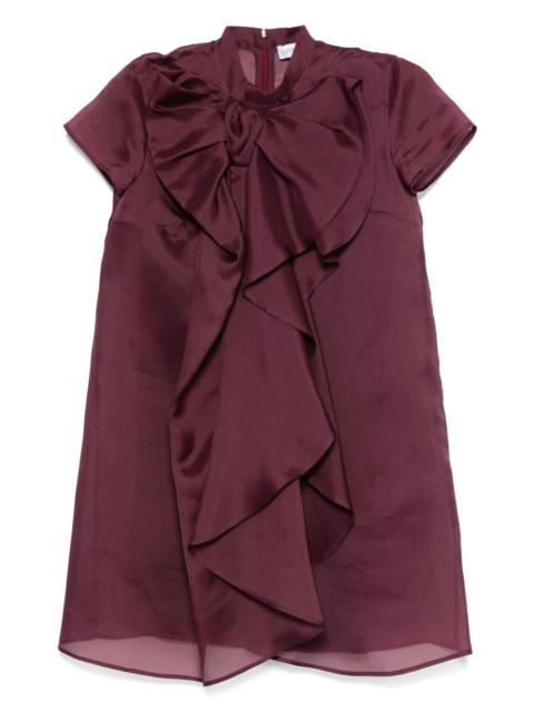 bow-detail mini dress